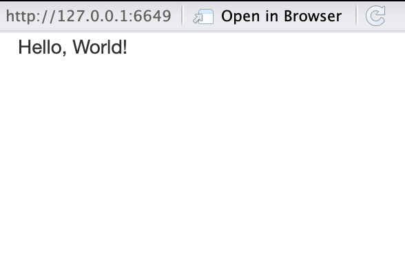 Figure 4. The 'Hello, World!' Application