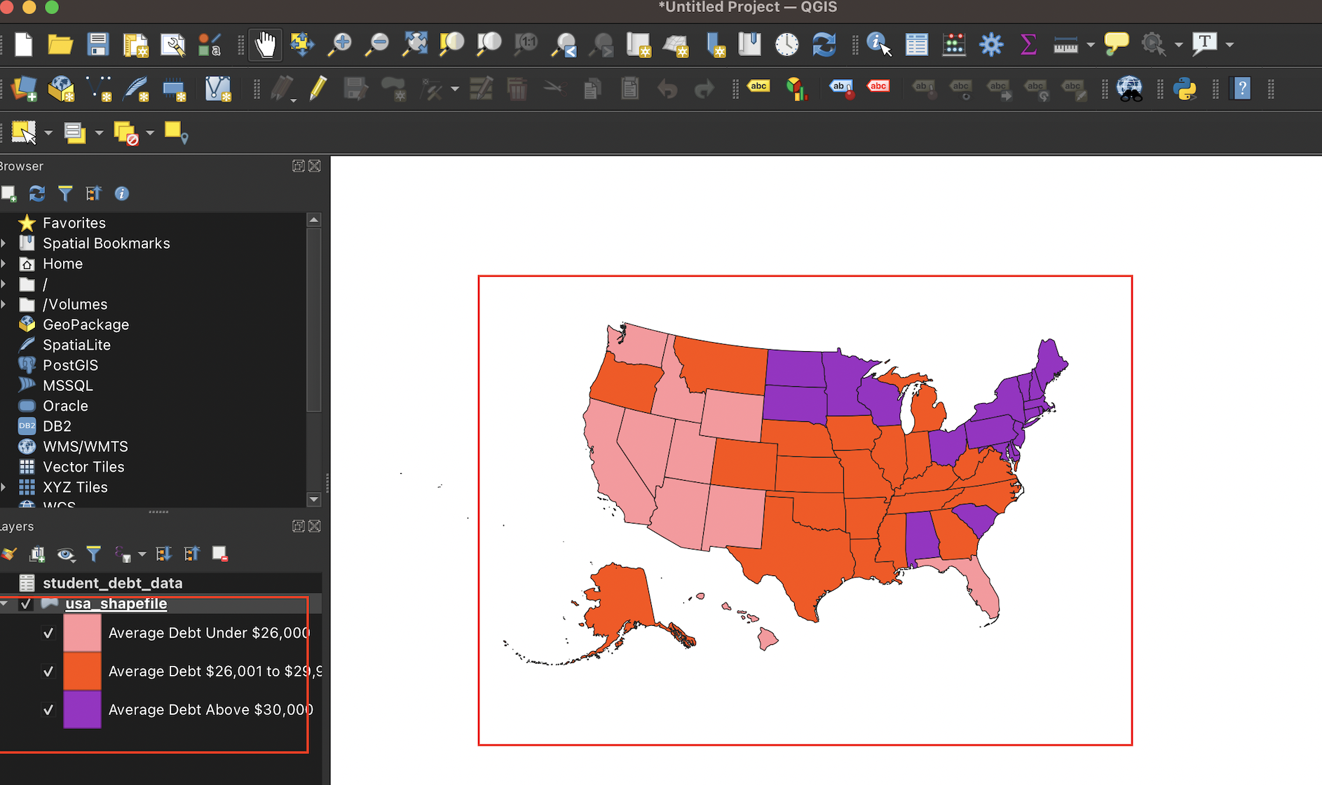 Map with changes applied