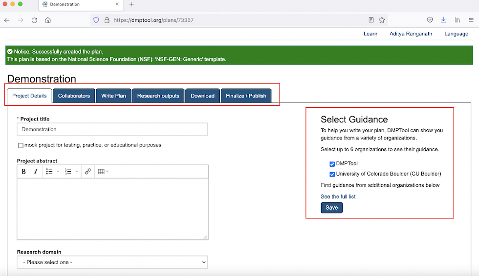 Environment to assemble DMP