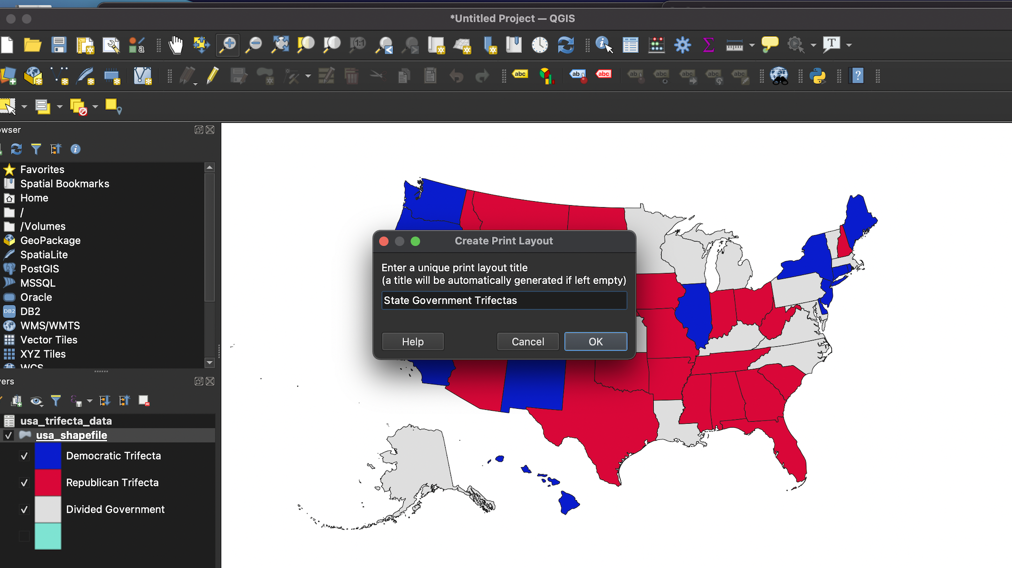 Give Print Layout a title